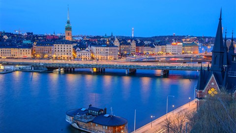 Noční Stockholm