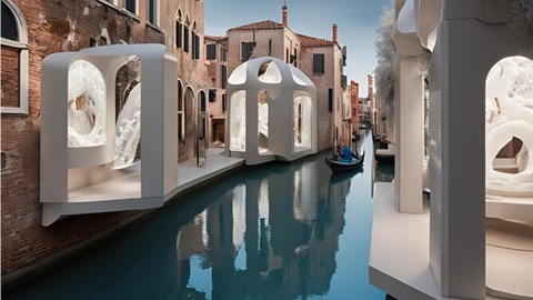 Bienále - umělecké instalace po celém městě